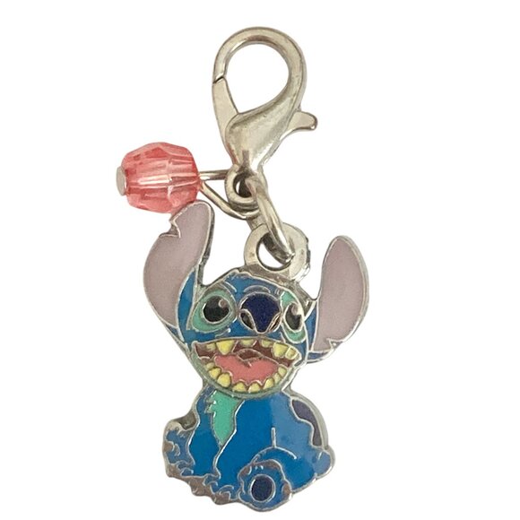 Vintage Disney Lilo & Stitch Alien Clip On Charm Purse Bag Zipper Pull Signed - Picture 1 of 7